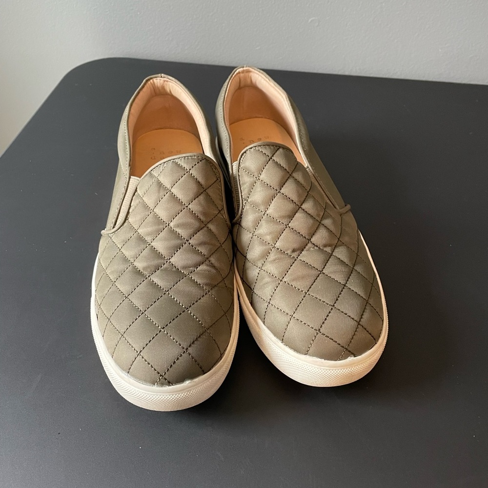 Army Green Slip ons